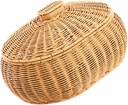 Rattan Woven Bread Basket Decorative Storage Organizer Multi-use Woven Storage Box for Kitchen