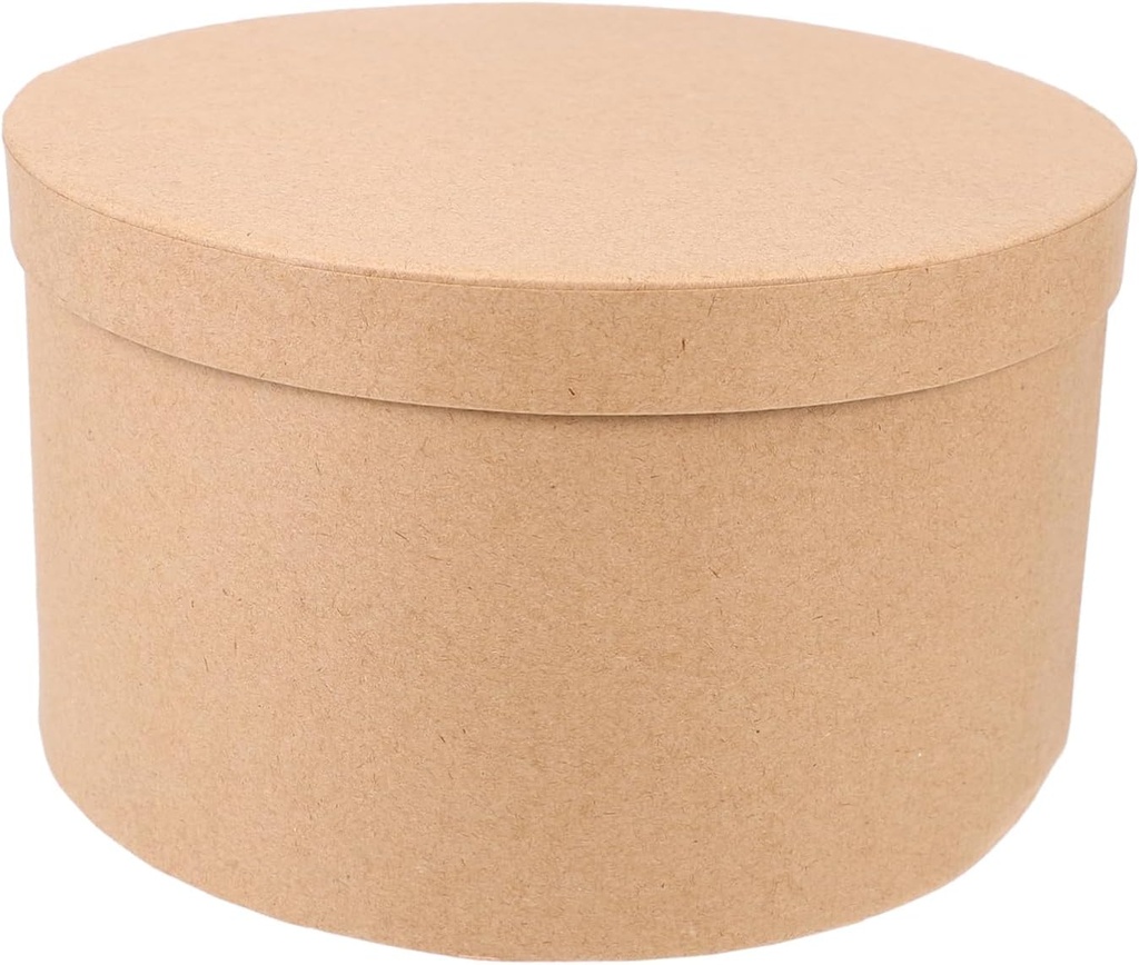 Unomor Round Kraft Paper Box Baking Container for Cookies Cupcakes and Cakes Smooth Surface Food Safe Holder for Gift Packaging and Protection