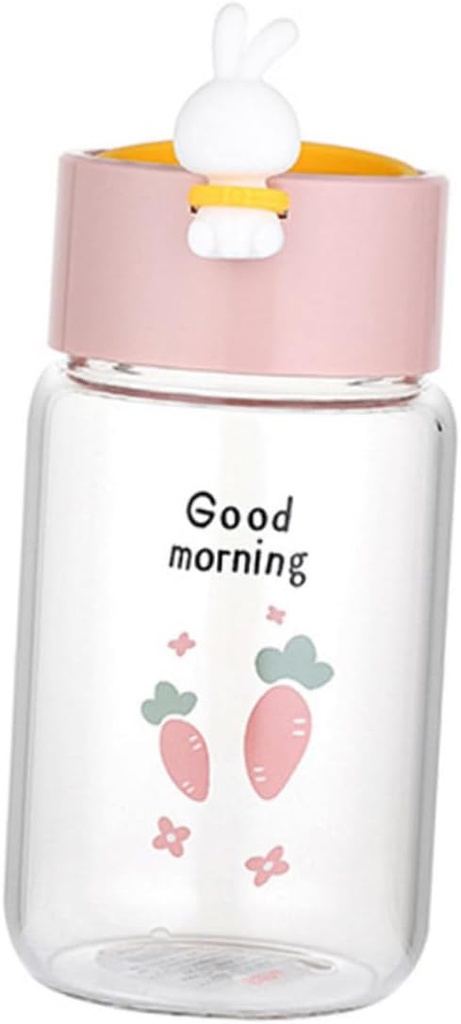 1pc Cartoon Rabbit Glass Water Cup Adorable Design for Milk Water Tea and Glass Material for Boys and Girls and Adults