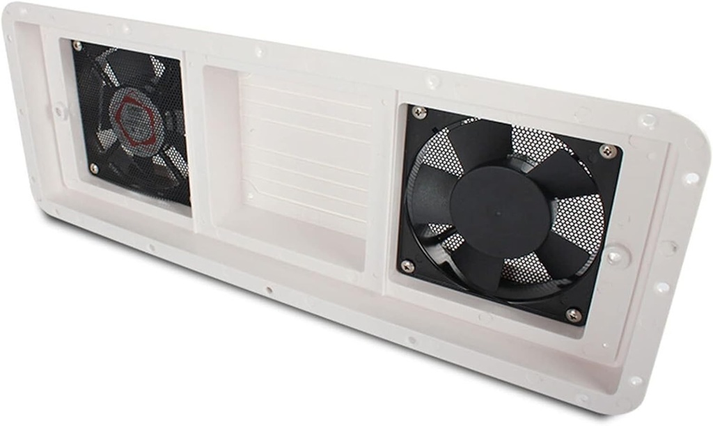 ventilation fan Camper Ventilation Vent Fan for RV Trailer Caravan Side Air Outlet Exhaust Fan Rectangular Double Fan Ventilator Fan, White ventilating fan