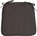 Waterproof Patio Chair Cushion - 17"x16"x3" Outdoor Seat Cushion for Patio Furniture with Adjustable Ties, Durable & Comfortable, Darkgrey