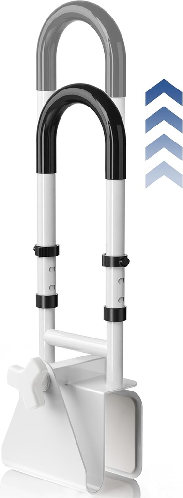 Adjustable Height Bathtub Handle Grab Bar, Bathtub Safety Rail & Shower Grab Bars for Seniors, Baby, Elderly, and Disabled, Fits 3"–7" Tub Walls, Waterproof Non-Slip Handle and Holds 300lbs