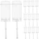 Garneck 30pcs Clear Cake Containers with Lids Food Safe Plastic Cake Holders for Bakery Desserts Easy to Fill and Use