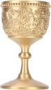Wine Goblet Chalice, Gold Chalice Retro Embossed Style Brass Wine Cup Ornaments for Drink Coffee, Beer, Whiskey, Milk, Cocktail