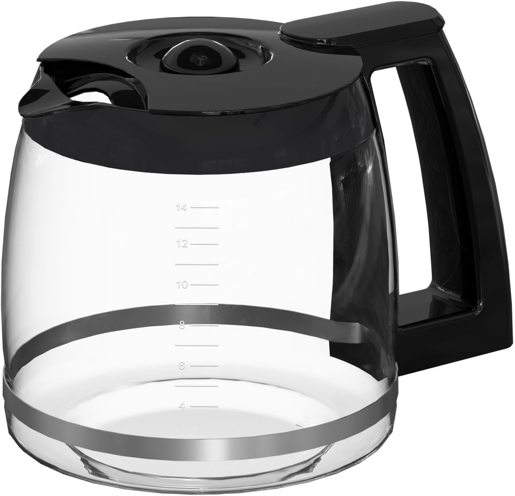 14-Cups Coffee Carafe Replacement Pot Compatible with Cuisinart Coffee Machine DCC-2200RC, DCC-2200, DCC-3200, DCC-3200P1, DCC-3200FR, DCC-3200CPAMZ, DCC-2600, DCC-2800,DCC-1800FR, CBC-7400 CBC-7000PC