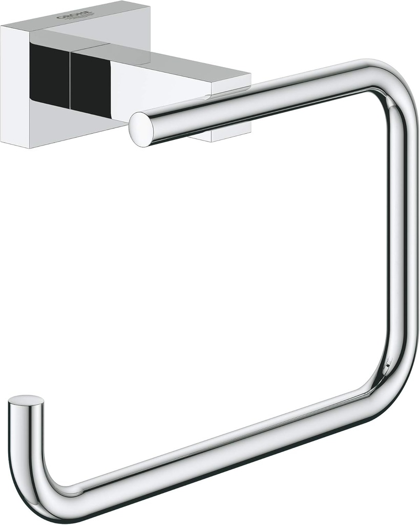 GROHE Essentials Cube Toilet Paper Holder, StarLight Chrome, 1