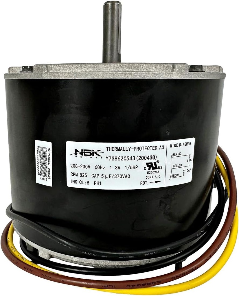 Replacement for Pellethead Replacement Motor 5KCP39GFY917S HC37GE210 208-230V GE # 3S003, 20043G