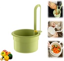 Sink Strainer Basket,2025 New Hanging Kitchen Sink Strainer Basket with Press Dumping & Self-Cleaning Design, Corner Sink Trash Catcher for Food Waste, Sink Protectors (Green 1PCS)