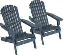 FDW Folding Adirondack Chairs Set of 2, All Weather Patio Chairs Outdoor Fire Pit Chairs for Patio Lawn Garden Backyard Deck Pool Beach