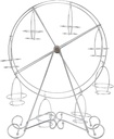 Ferris Wheel Cupcake Stand 8 Cups Dessert Carrier Display Holder for Restaurants Dessert Shops Theme Party