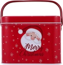 Santa Design Christmas Tin Box Storage Jar for Cookies Candy Small Items Organize Your Home