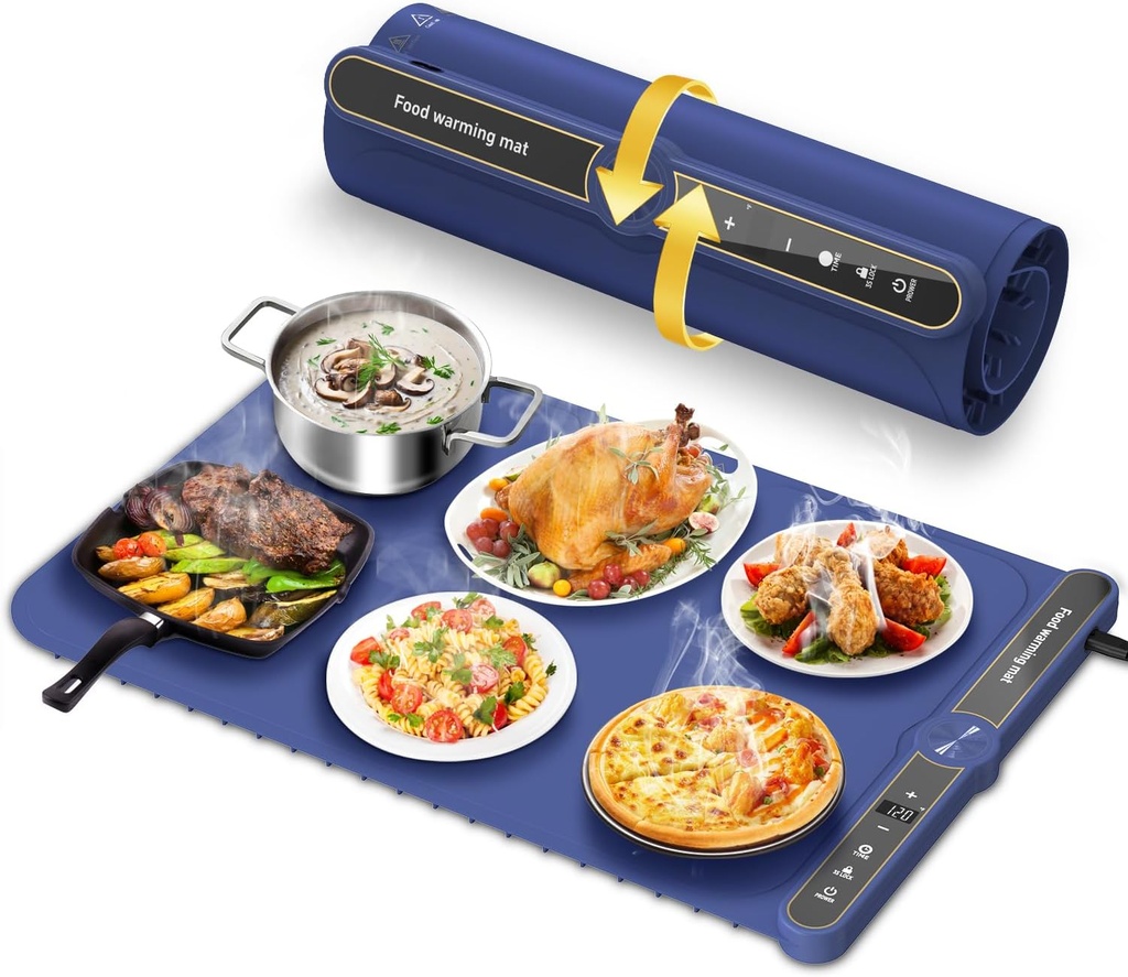 House Warming Gifts New Home, New Warming Mat for Food, Food Warming Mats for Countertop, Electric Foldable Warming Tray for Parties,Gathering,Buffet
