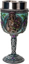 Pacific Giftware Triple Goddess Mother Goblet 7oz Mystical Wiccan Wine Cup with Stainless Steel Liner and Resin Exterior Featuring Mother Goddess Design (Light Blue)