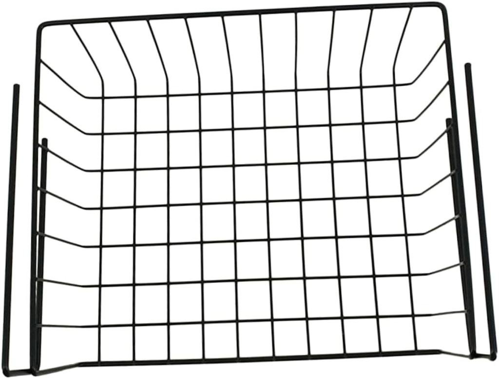 Stainless Steel under Shelf Organizer Basket Compact Hanging Storage Rack for Cupboard Cabinet and Desk Small Wire Basket for Kitchen Bathroom and Office Use