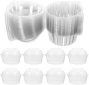 Clear Plastic Cake Packaging Boxes 50Pcs Individual Cupcake Containers with Dome Lids Stackable Muffin Cake Boxes for Wedding Party Dessert Storage