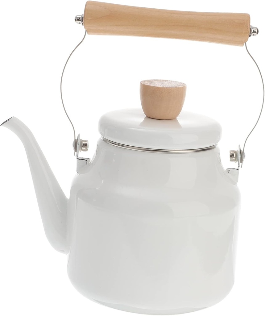 Mobestech 1piece Electric Hot Water Kettle Enamel Tea Pot Stovetop Coffee Kettle Heat Fast Safe for Family