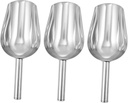 Cabilock 3-pc Stainless Steel Ice Scoop Set Multi-functional Ice Cube Shovel Flour Shovel 10'' Easy to Clean