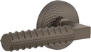 Viaggio Titanium Gray 626486 Circolo Hammered Rosette Contempo Rebar Lever, Single Dummy-Backset