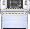 Flood Barriers for Home, Dam Easy Flood Barrier Door Control Baffle, Water Barriers for Flooding Doors Garage Exterior, Reusable Flooding Aluminum Alloy Quick Flood Barrier Panels Protection(H 100cm/3