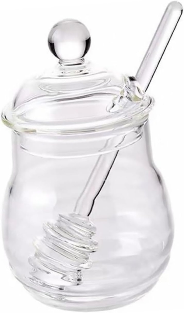 PRETYZOOM 1 Set Honey Dispenser Dipper and Lid Honey Container for Kitchen Use Dust Prevention and Easy Access