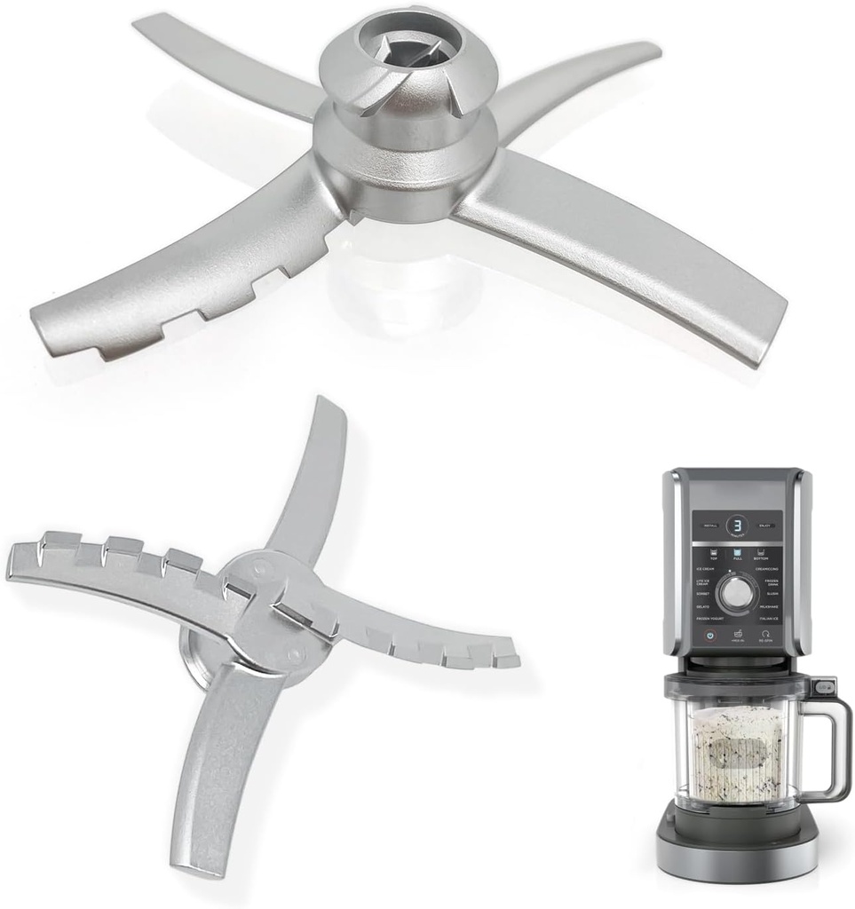 Replacement Stainless Steel Paddle Blade Compatible with Ninja Creami NC500 NC501 Series Deluxe Ice Cream Makers, Mixing Parts for Ninja Ice Creami accessories