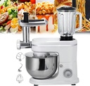 Electric Kitchen Mixer,3-in-1 Multifunctional Stand Mixer with 1.5L Blender and Meat Grinder with 6L Stainless Steel Bowl 6 Speed Food Mixer for Home Cooking