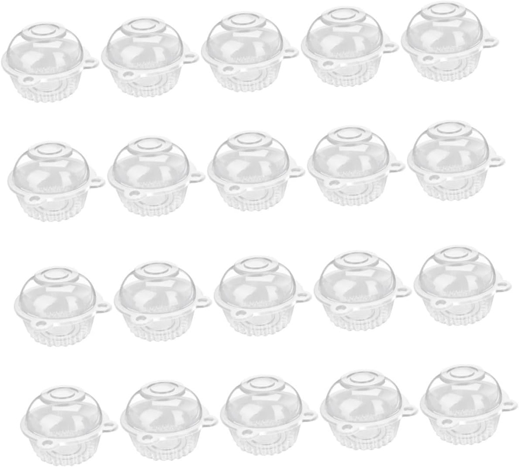 50pcs Cupcake Storage Boxes with Lids Transparent Food Containers for Carrying and Displaying Baked Goods for Parties and Events Safe and Design