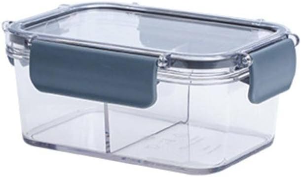 NA Food Grade Sealed Storage Box for Refrigerator, Transparent Crisper with partition bento Box Fruit Storage Container