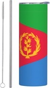 20ozEritrean flag stainless steel straw lid cup, double-layer stainless steel, can be drunk directly or with a straw