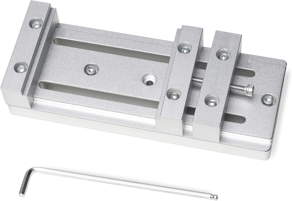 FoxAlien Mini Low Profile Bench Vise Workholding Clamp Work Table for FoxAlien 3018, Masuter 3, Masuter Pro, 3S, XE-PRO, WM-3020 Vasto CNC Router Machine