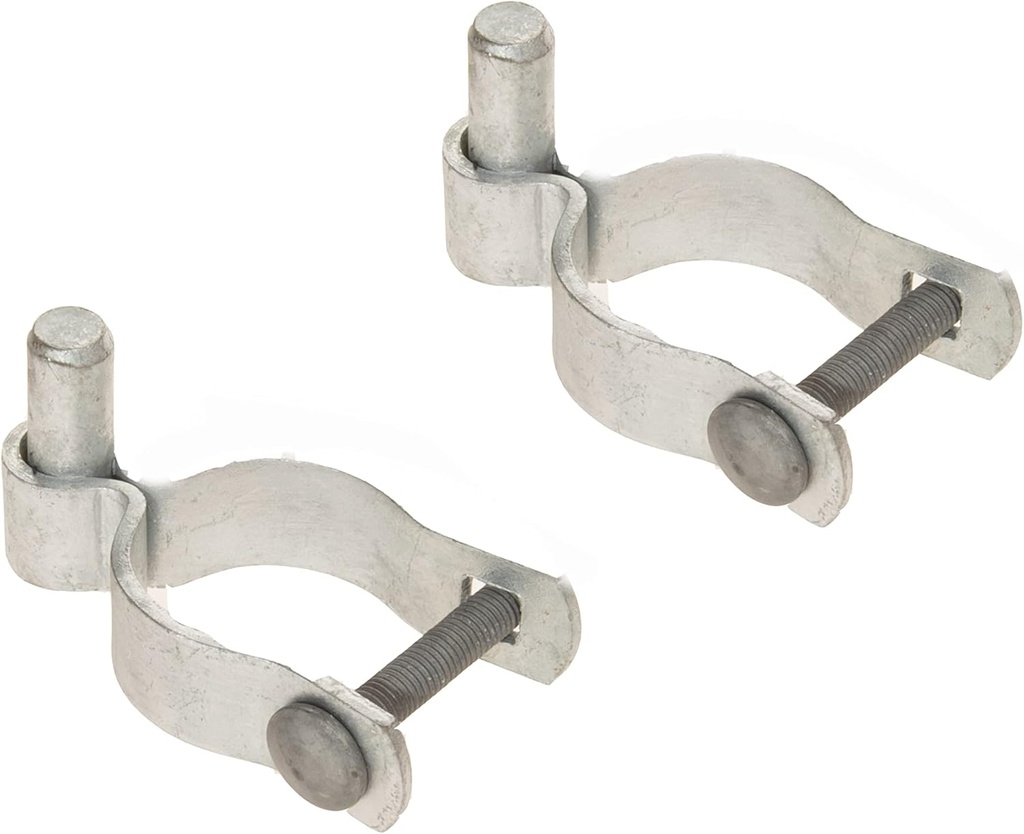 2 Pack Chain Link Fence Frame Gate Post Male Hinge with Bolts and Nuts (1-5/8 Inch)