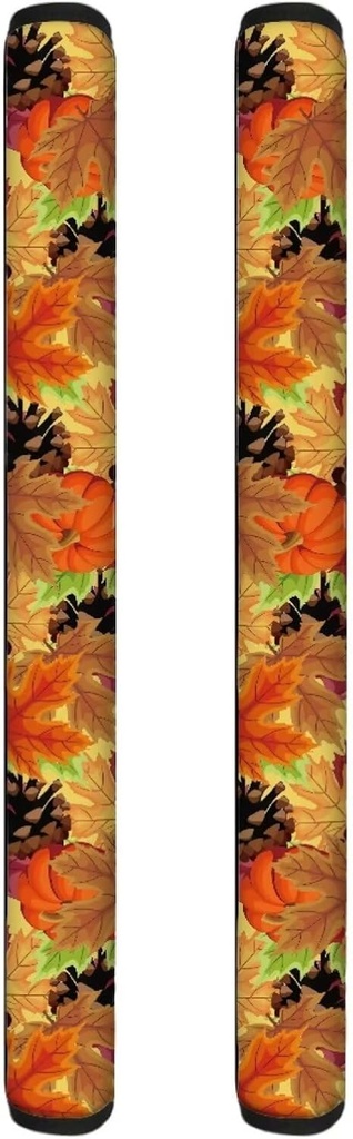 Thanksgiving Day Decor Refrigerator Door Handle Covers Set of 2 Anti-Skid Protector for Fridge Oven Keep Off Fingerprints Liquid Oil Stain Food Spot,Pumpkin Maple