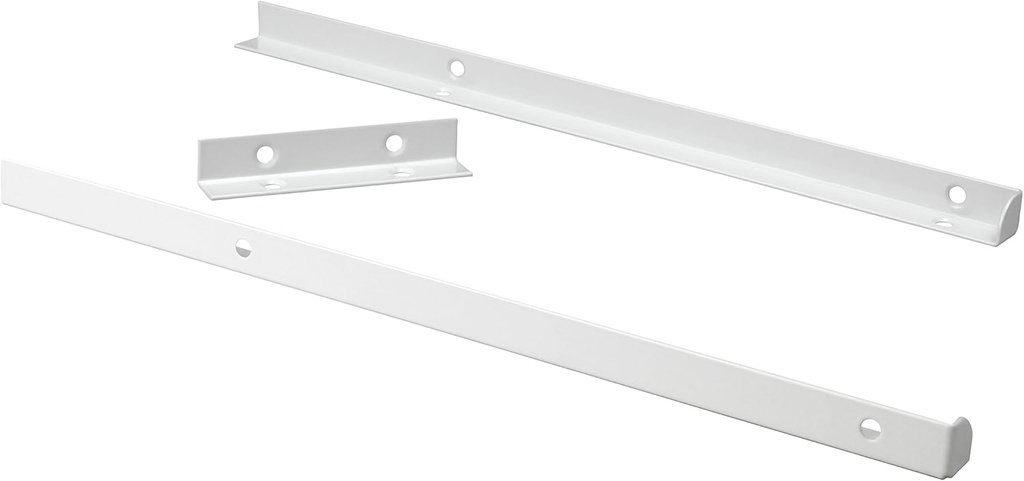 ClosetMaid SuiteSymphony Top Shelf Support Bracket Kit, Add On Accessory, Shelf Hardware Set, For Top Shelf, Pure White