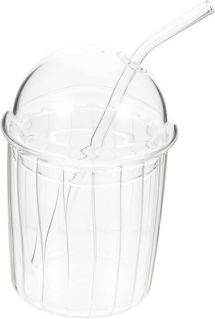 1 Set Travel Compact Straw Water Cup Transparent Water Bottle with Lid for Juice Tea and Multi Function Portable Drinking Cup for Travel and Everyday Use