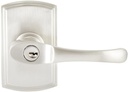 Delaney Callan Hardware Artino Entry Door Lock, Fits Door 1-3/8 to 1-3/4 in. Thick, Satin Nickel Finish – Reversible Left/Right-Handed Front Door & Garage Door Lever – Easy to Install Door Lock