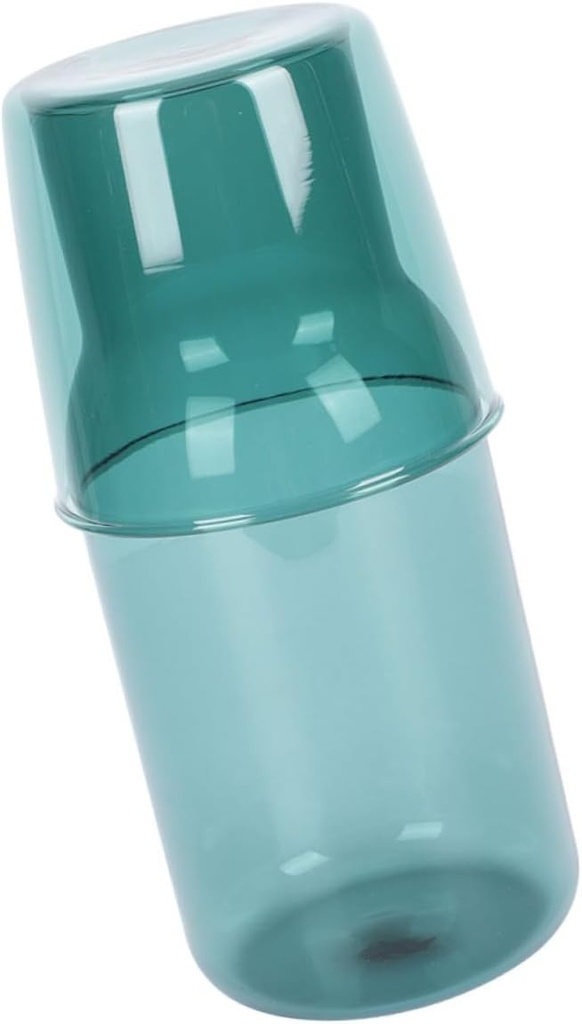 Cabilock Convenient Multi-function Glass Carafe with Cup Transparent - Water Jug for Juice Iced Tea and Beverages Elegant and Practical for Home Use