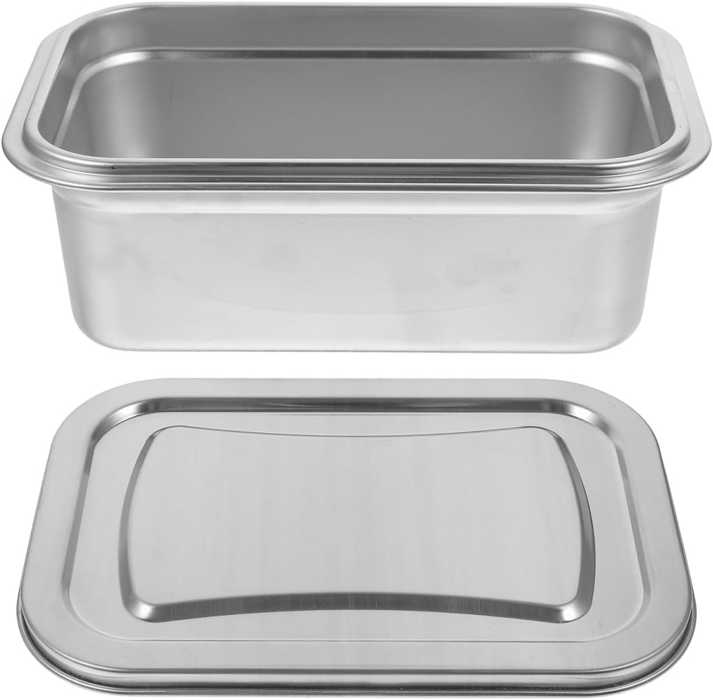 BESTOYARD Stainless Steel Food Storage Containers - 56 Oz Freezer Storage Box with Lid for Freezer Ice Cream Kitchen Meal, Fruit Refrigerator Solution