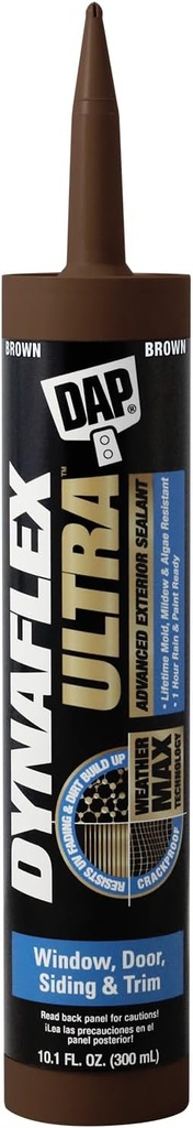 DAP Dynaflex Ultra Advanced Exterior Sealant, Brown, 10.1 Oz (7079818217)