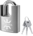 21/40KD-3SK High Security Stainless Steel Shrouded Padlock with Key for Both Indoor and Outdoor use (Heavy Duty, Anti-Rust) (1-9/16 in. (40mm), Keyed Different - 3 Stainless Steel Keys)