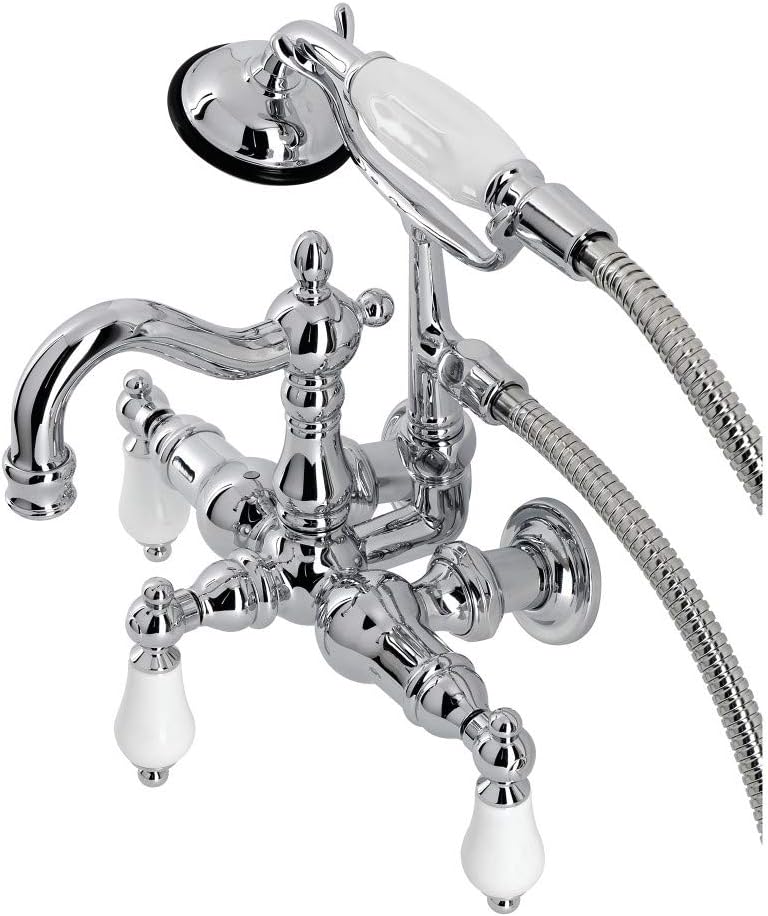 Kingston Brass CA1012T1 Heritage Clawfoot Tub Faucet, 10.19 x 7.81 x 8.63, Polished Chrome