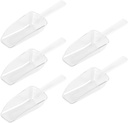 Luxshiny 5pcs Mini Clear Plastic Scoop for Cream and Desserts Lightweight Handheld Measuring Cups for Weddings Buffets and Home Use