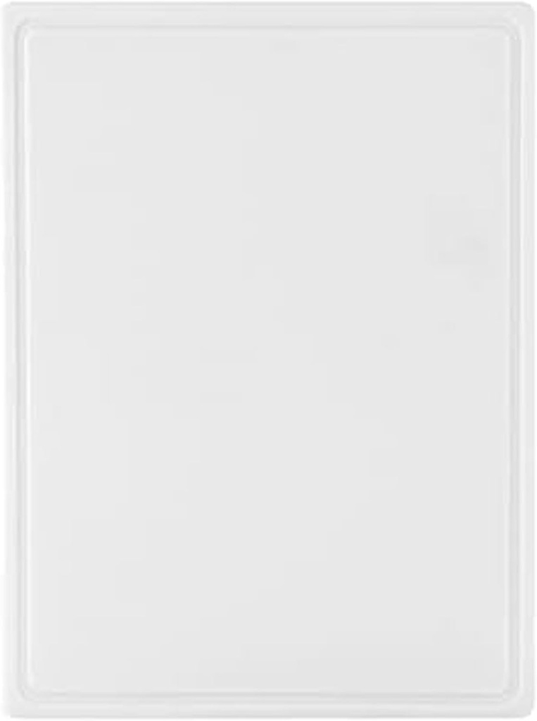 FARBERWARE Extra-Large Plastic Cutting Board, 15x20 Inch Dishwasher-Safe Chopping Board with Juice Groove, Non-Slip Surface, Durable, White