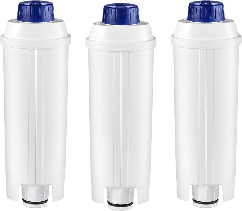 NRP Coffee Water Filter DLSC002 Replacement for Bean to Cup Automatic Delonghi Espresso Coffeemaker EC, BCO, ECAM, ESAM, ETAM & More, 3-pack filtre à eau pour café