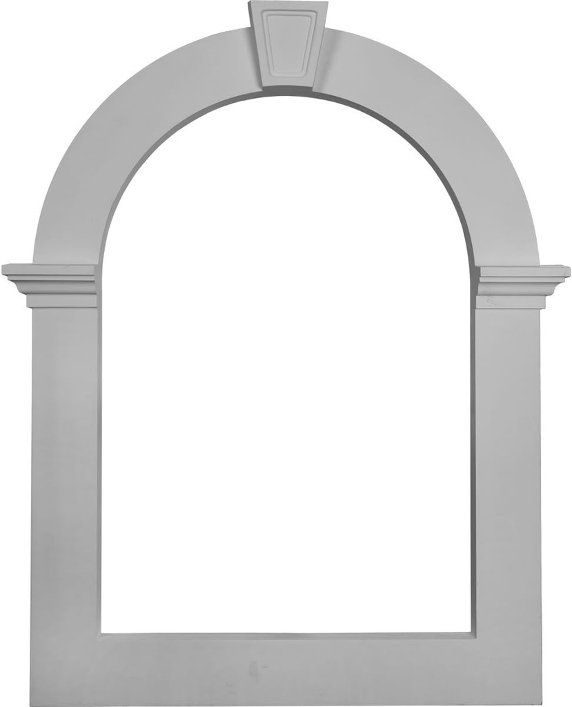 Ekena Millwork 22"IW x 32"IH x 3"P, Gable Vent Louver Trim, Art Deco Style use with GVCA22X32