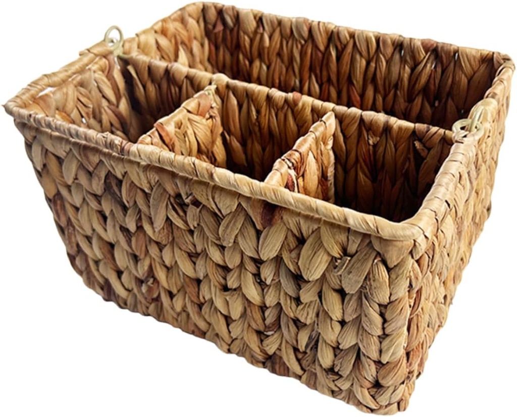 Practical Woven Storage Basket Multi-functional Cutlery Holder for Home Kitchen