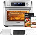 COSORI Air Fryer Toaster Oven Combo, Smart 12-in-1 Airfryer Sous Vide Convection Oven Countertop, Bake, Roast, Reheat, Broil, Dehydrate, 94 Recipes & 3 Accessories, 26QT, Silver, Stainless Steel
