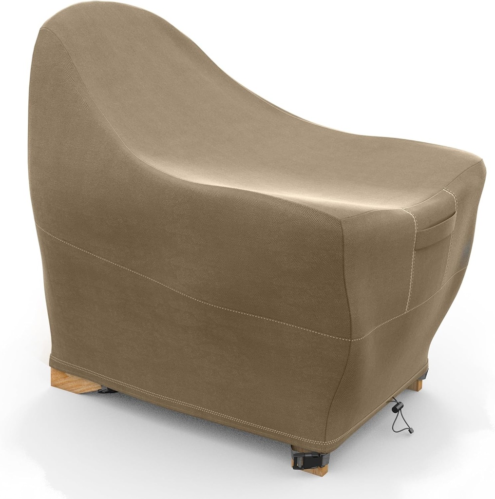 KHOMO GEAR Waterproof Patio Adirondack Chair Cover Size 32W x 34D x 36H Outdoor Furniture Cover Weatherproof Heavy Duty (Brown)