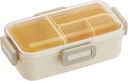 Skater PFLB6S-A Shokado Fluffy Lunch Box with Dome-Shaped Lid, 18.9 fl oz (530 ml), Powder Pastel, Basic, Made in Japan
