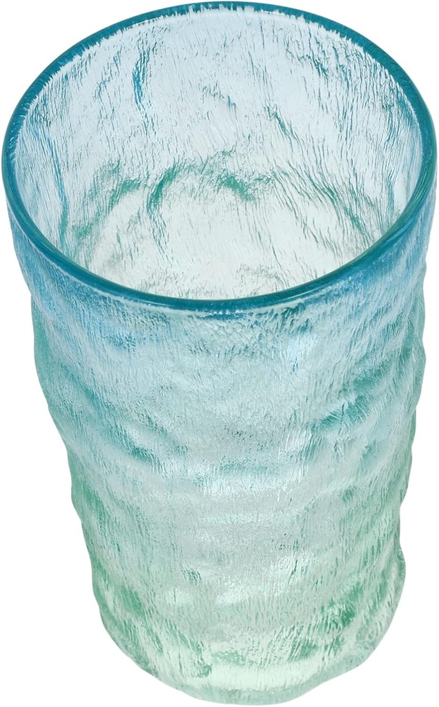 1pc Gradient Glass Water Cup Stylish Drinking Cup for Juice Beverages More Textured Design Easy to Clean for Home Use