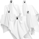 JOYIN 27.5" Halloween Hanging Ghosts Outdoor Decoration(5 Pack), Cute Flying Ghost for Halloween Front Yard Patio Lawn Garden Party Décor and Holiday Hanging Decorations